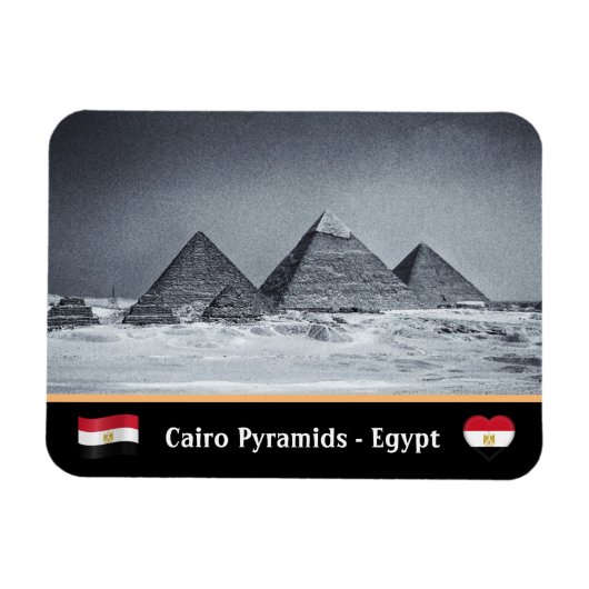 Magnet Flexible Pyramides égyptiennes & Le Caire - Egypte ancienne (Horizontal)