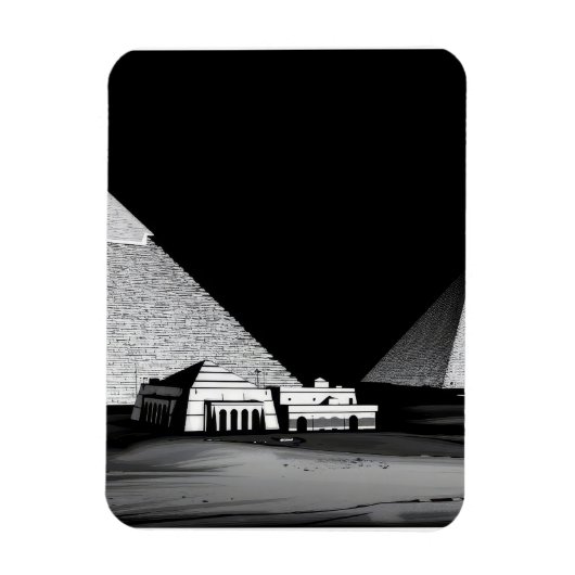 Magnet Flexible Pyramides noires et blanches (Vertical)