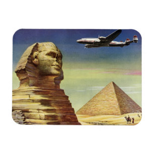 Magnet Flexible Pyramides vintages, le grand sphinx de Gizeh, Egyp