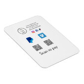 Magnet Flexible Q R code PayPal venmo scanner payer ajouter médias (Côté Droit)