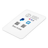 Magnet Flexible Q R code PayPal venmo scanner payer ajouter médias (Côté Gauche)