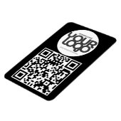 Magnet Flexible QR Code Customizable Modern Black Business Card (Côté Gauche)