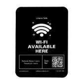 Magnet Flexible Qr Code Nom commercial Minimal wifi Détails (Vertical)