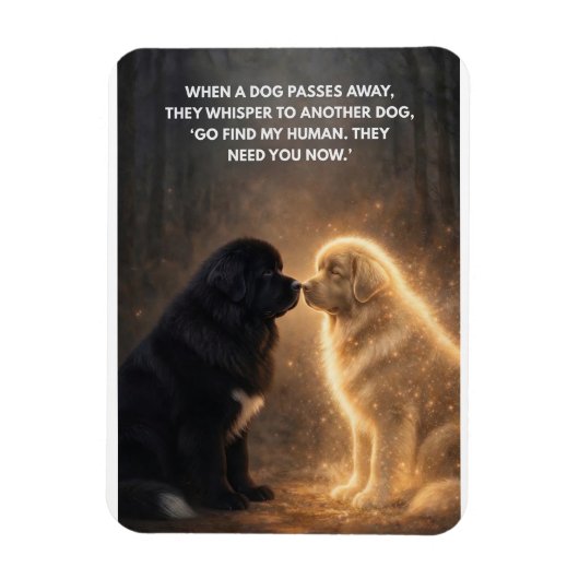 Magnet Flexible Quand un chien s'en va (Vertical)