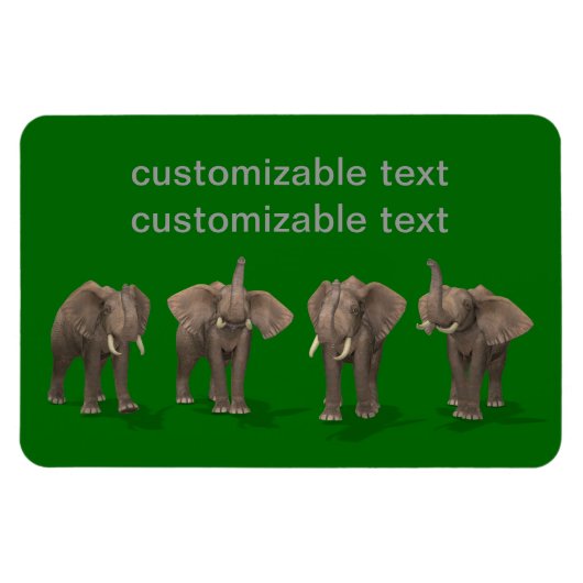 Magnet Flexible Quartet des éléphants (Horizontal)