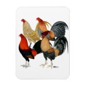 Magnet Flexible Quatre gamecocks (Vertical)