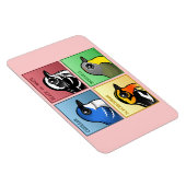 Magnet Flexible Quatre Parulines couleur (Côté Droit)