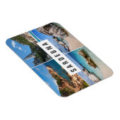 Magnet Flexible Quatre photos plages de Sardaigne collage souvenir (Côté Droit)