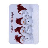 Magnet Flexible Quatuor de bonhommes de neige (Vertical)
