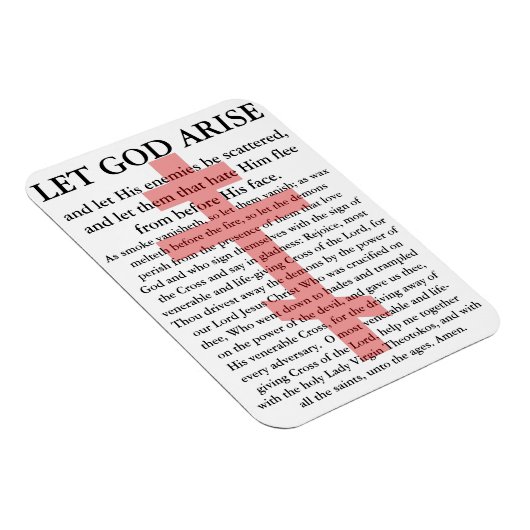 Magnet Flexible Que Dieu se lève prière orthodoxe (Côté Droit)
