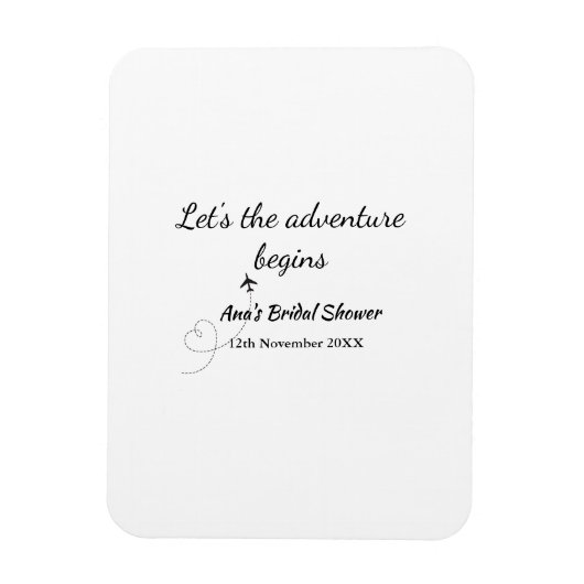 Magnet Flexible que l'aventure commence enterrement de vie de jeun (Vertical)