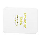 Magnet Flexible que le plaisir commence édition jaune bleu 20e ann (Horizontal)