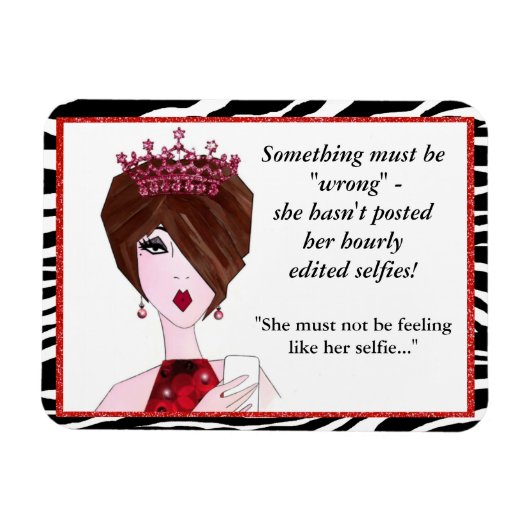 Magnet Flexible Quelque chose ne va pas - Elle n'a pas posté de se (Horizontal)