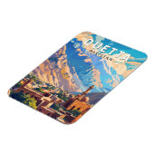 Magnet Flexible Quetta Pakistan Travel Art Vintage (Côté Gauche)