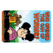 Magnet Flexible Qui a ouvert la boîte des vers (Horizontal)