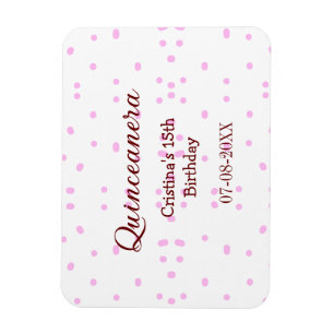 Magnet Flexible Quinceanera anos 15e anniversaire ajouter nom poin