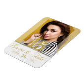 Magnet Flexible Quinceanera Espagnol Enregistrer la date en or (Côté Gauche)