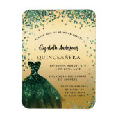 Magnet Flexible Quinceanera robe verte émeraude soirée de luxe (Vertical)