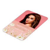 Magnet Flexible Quinceanera rose avec or Enregistrer la date (Côté Gauche)