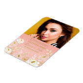 Magnet Flexible Quinceanera rose avec or espagnol Enregistrer la d (Côté Gauche)