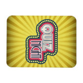 Magnet Flexible Quiz Nuit Trivia Party Jaune Sunburst (Horizontal)