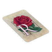 Magnet Flexible R pour le monogramme de fleurs Roses (Côté Droit)