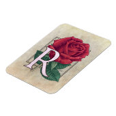Magnet Flexible R pour le monogramme de fleurs Roses (Côté Gauche)