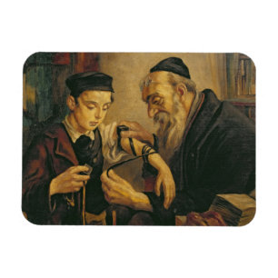 Magnet Flexible Rabbin attachant les phylactères au bras d'un