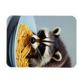 Magnet Flexible Raccoon mangeant Spaghetti (Horizontal)