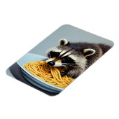 Magnet Flexible Raccoon mangeant Spaghetti (Côté Gauche)