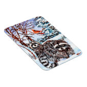 Magnet Flexible Raccoons dans la neige (Côté Droit)