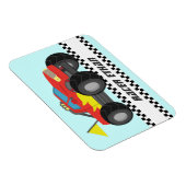 Magnet Flexible Racing Fiery Red Monster Truck Personnalisé (Côté Droit)