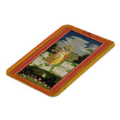 Magnet Flexible Radha et Krishna embrassent un paysage idéalisé (Côté Gauche)