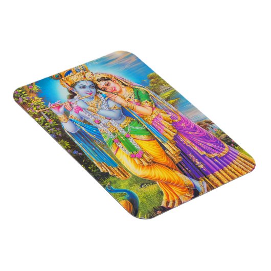 Magnet Flexible Radha Krishna et Flute Hare Krishna (Côté Droit)