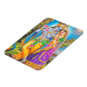 Magnet Flexible Radha Krishna et Flute Hare Krishna (Côté Gauche)