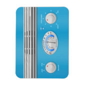 Magnet Flexible Radio Vintage bleu (Vertical)