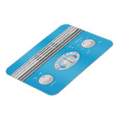 Magnet Flexible Radio Vintage bleu (Côté Gauche)