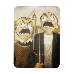 Magnet Flexible Rage Face Mème Face Comique Classy Peinture