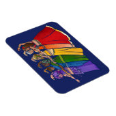 Magnet Flexible Rainbow Belly Dancer Art Belly Dance Troupe (Côté Droit)