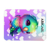 Magnet Flexible Rainbow Bird & Hearts (Horizontal)
