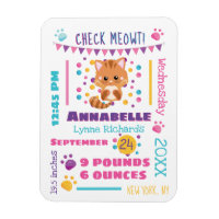 Rainbow Confetti Cute Kitty Chat Baby Statistiques