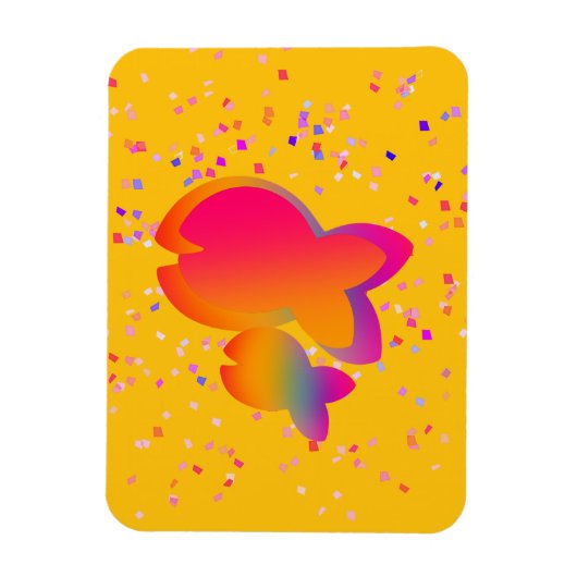 Magnet Flexible Rainbow Fish Yellow (Vertical)