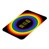 Magnet Flexible RAINBOW FLAG BUTTON + your sign or text (Côté Gauche)