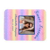 Magnet Flexible Rainbow Glitter Sweet 16 Birthday Save the Date (Horizontal)
