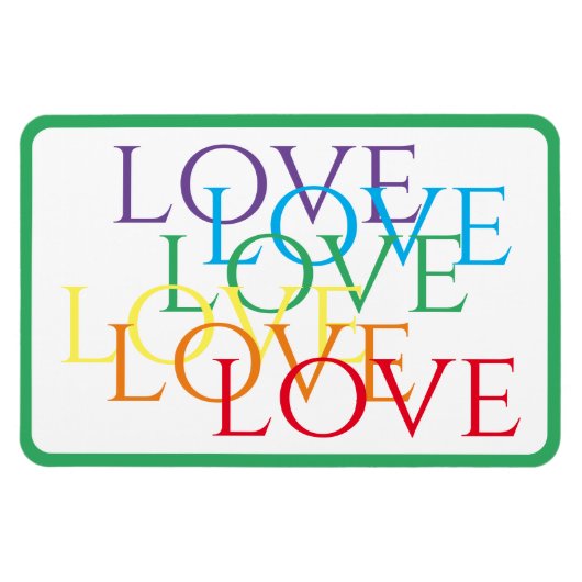 Magnet Flexible RAINBOW LOVE 4x6 Aimant flexible / vert (Horizontal)