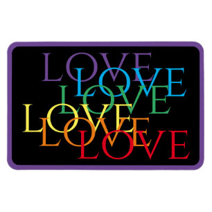 Magnet Flexible RAINBOW LOVE II 4x6 Aimant flexible / violet