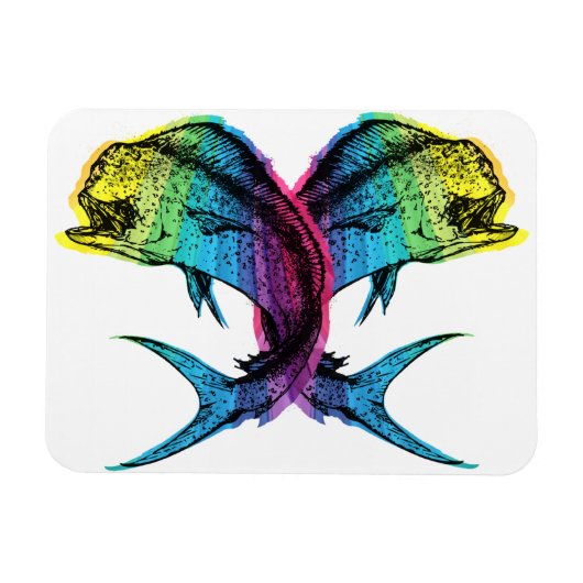 Magnet Flexible Rainbow Mahi Mahi (Horizontal)