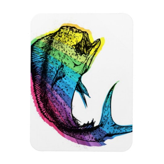 Magnet Flexible Rainbow Mahi Mahi (Vertical)