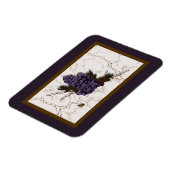 Magnet Flexible Raisins violets rustiques et élégants (Côté Gauche)