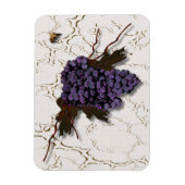 Magnet Flexible Raisins violets rustiques et élégants (Vertical)